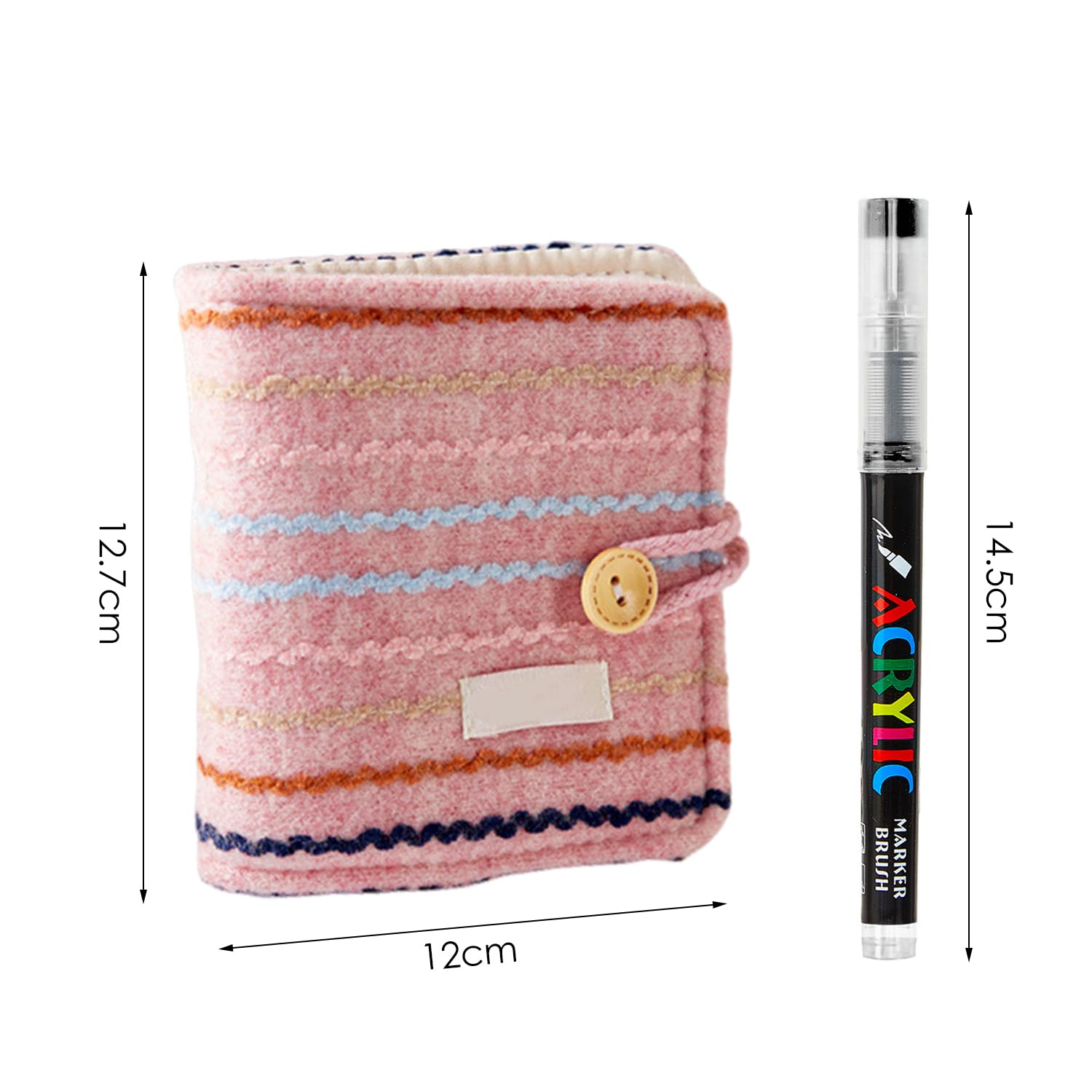 EHFOGJ 1 Photo Album And 1 Pen, Small Fragrant Wind Woven Palace Grid Card Book, Small Size Photo Storage Book - Image 2
