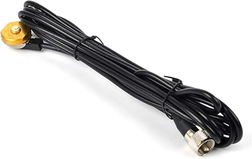 Miniatura 9 de HYS TCJ-N1 UHF NMO 400-470 Mhz Antena con cable coaxial RG58 de 13 pies NMO a UHF PL259 conector para radios móviles Yaesu Kenwood HYT Vertex Icom