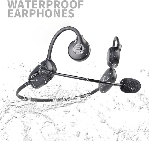 Miniatura 6 de Auriculares de conducción ósea con micrófono, auriculares estéreo Bluetooth con micrófono de cancelación de ruido, auriculares inalámbricos