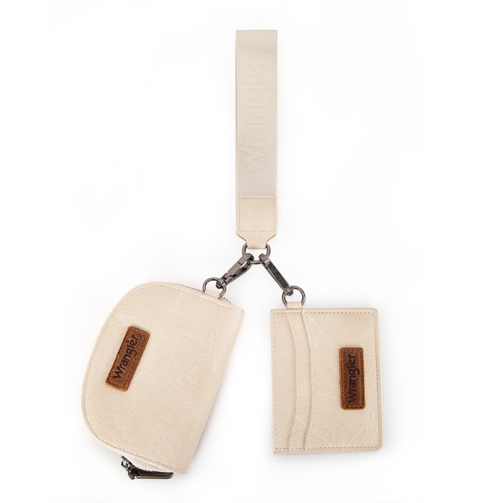 Wrangler KeyChain Wallet Wristlet Wallets for Women Dual Pouch Wristlet Rfid Blocking Credit Card Holder Wallet