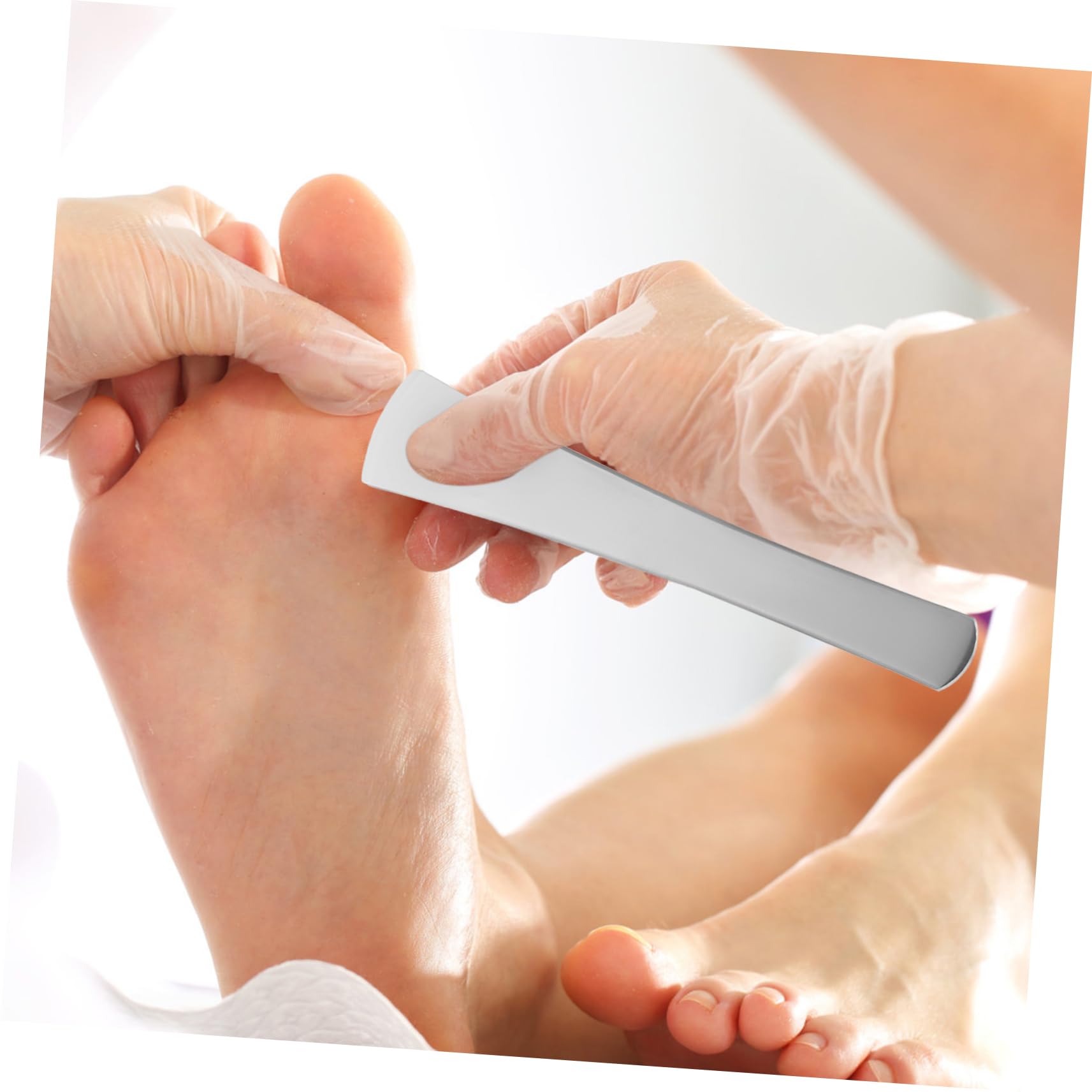 Set di 7 Pezzi per Pedicure in Acciaio Inox, Argento | Acciaio Alto Manganese e Pu, Uso Familiare e Professionale, Rimozione Calli e Pelle Secca