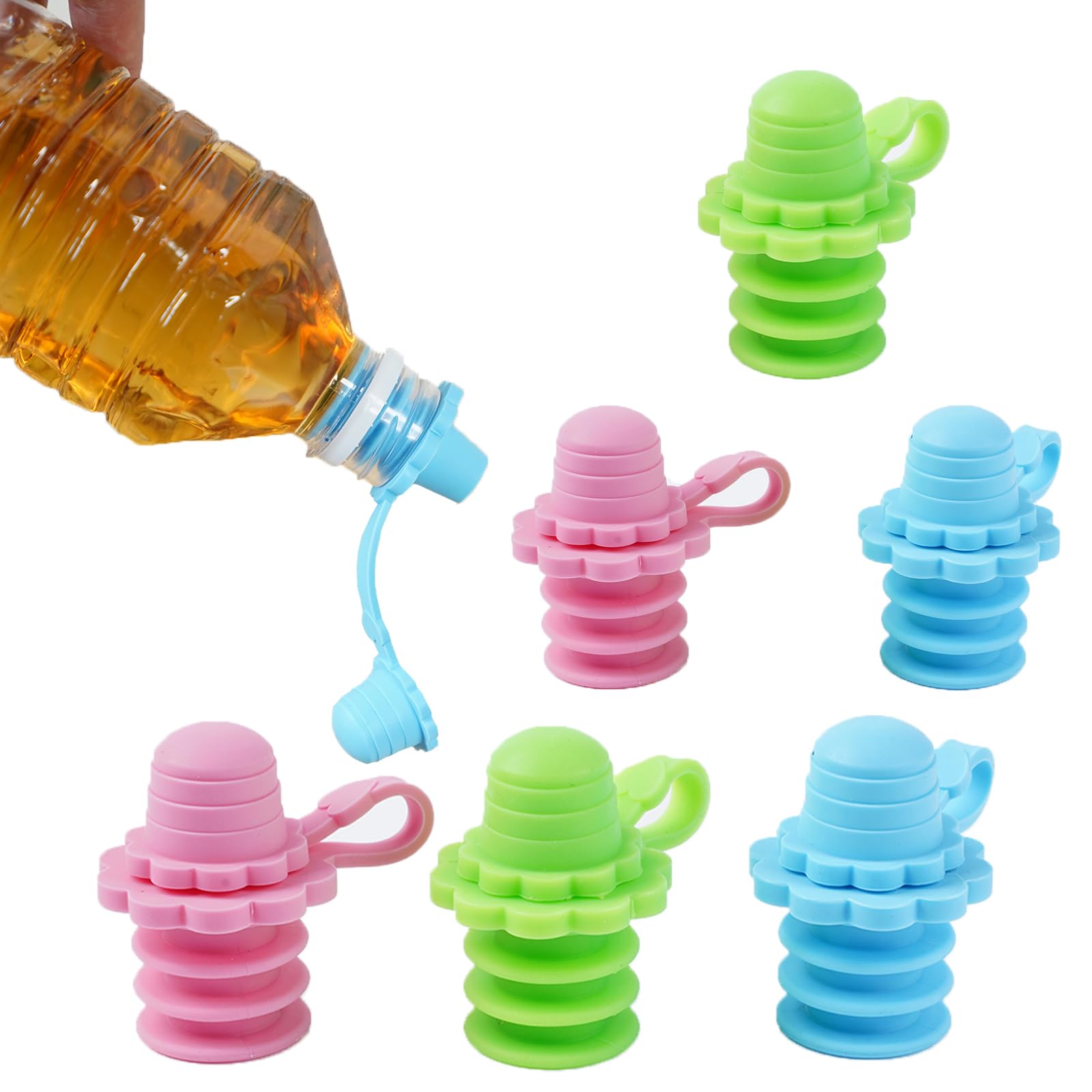 Set 3 Tappi In Silicone Per Bottiglie – Beccucci Antigoccia Per Bambini, Adattatori Universali (Blu, Verde, Rosso)