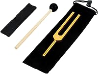 Vista 9 de Diapasón de 528 Hz para sanación de sonido, alivio del estrés, chakra, instrumento musical, relajación, meditación con martillo de silicona y bolsa