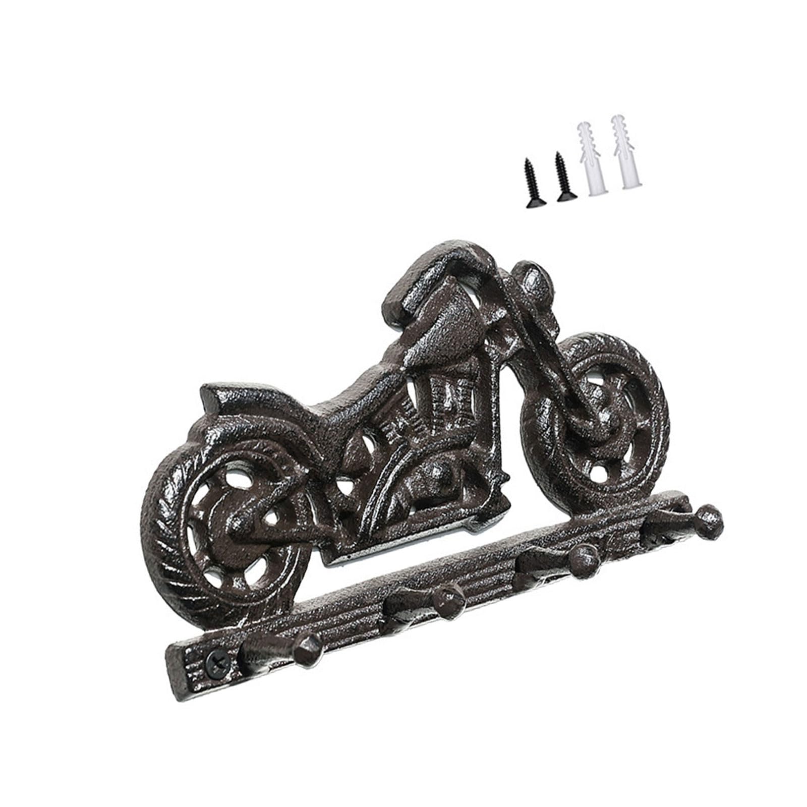 Xjdzineq Retro Styles Cast Iron Wall Mount Hook with Motorcycle/Bike Design for Hanging Clothes Keys Tools Multifunctional Wall Mount Hook Retro Styles Cast Iron for Hanging Clothes Keys