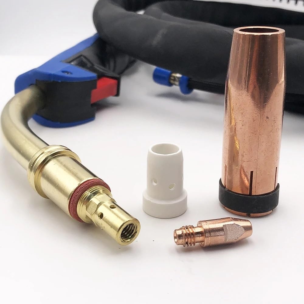 Antorcha de soldadura MB501D de 5 metros y 16 pies, 450 A, refrigerada por agua, con mezcla de gases y conector adaptador europeo