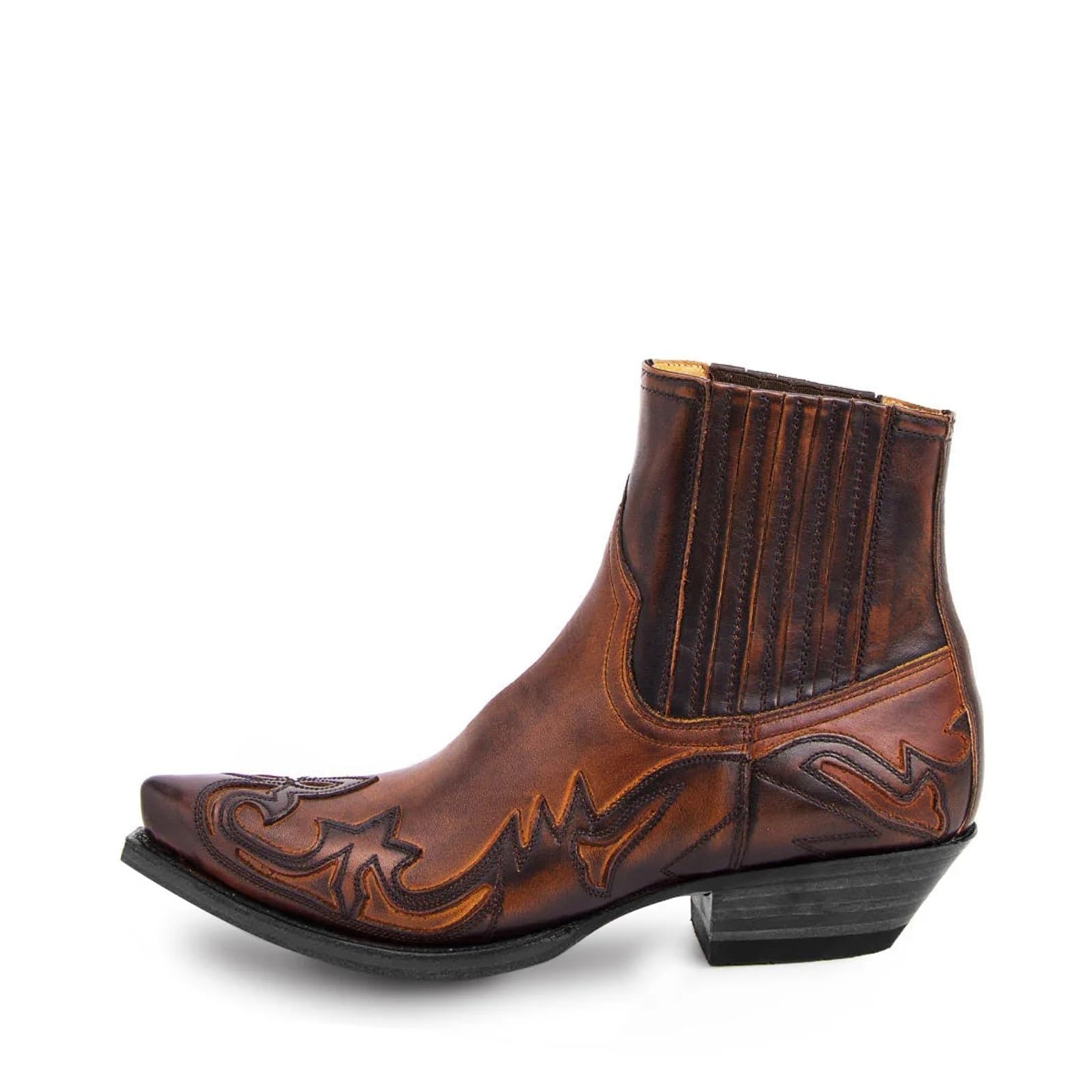 Botas Vaqueras Hombre Botas de Hombre, Botines de cuña for Hombre, Botas Vaqueras Occidentales, Zapatos de Cuero Unisex for Hombre, Resistentes(Brown,42)