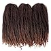 3Packs Marley Braiding Hair for Twists 18 Inch Afro Kinky Braiding Hair Extensions Synthetic Brown Twist Braids Hair (1B/30#)