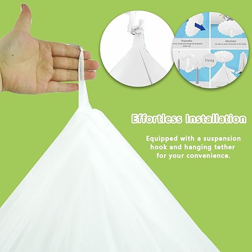 Miniatura 5 de dix-rainbow Toldo decorativo de princesa para cama de niños, toldo de cama suave y duradero para habitación de niñas, tienda de campaña, ropa de Red