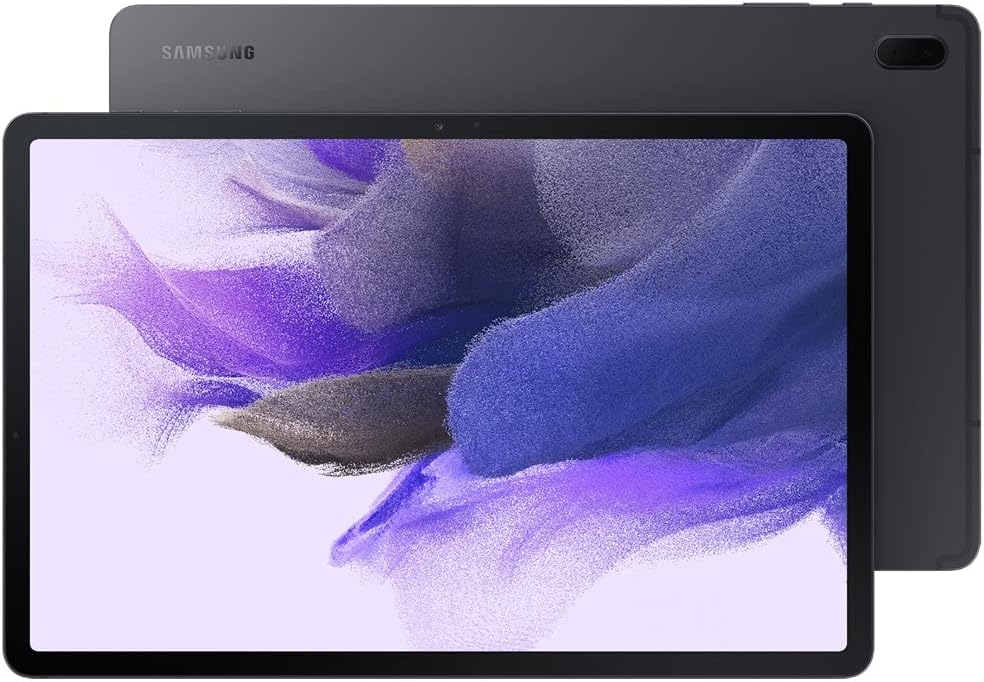Samsung Galaxy Tab S7 FE 2021 Android Tablet 12.4” Screen WiFi + LTE Unlocked 64GB Long-Lasting Battery Powerful Performance, Mystic Black - S-Pen NOT Included - (Renewed)