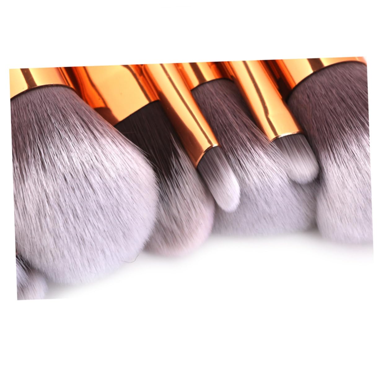 Housoutil Juego de 3 Brochas de Maquillaje de Mármol de Lujo Colección de Pelo Sintético para Base Rubor Cejas Delineador Y (10 Unidades)