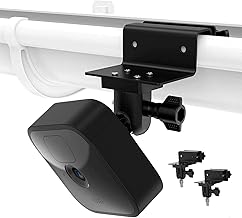HOLACA Dachrinnenhalterung, Kamera Halterung, für All-New Blink Outdoor 4 (4th Gen)/(3rd Gen)/Blink XT/XT2/Blink Mini/Blink Indoor Kameras,360 ​​Grad verstellbare (Schwarz-2 Pack)