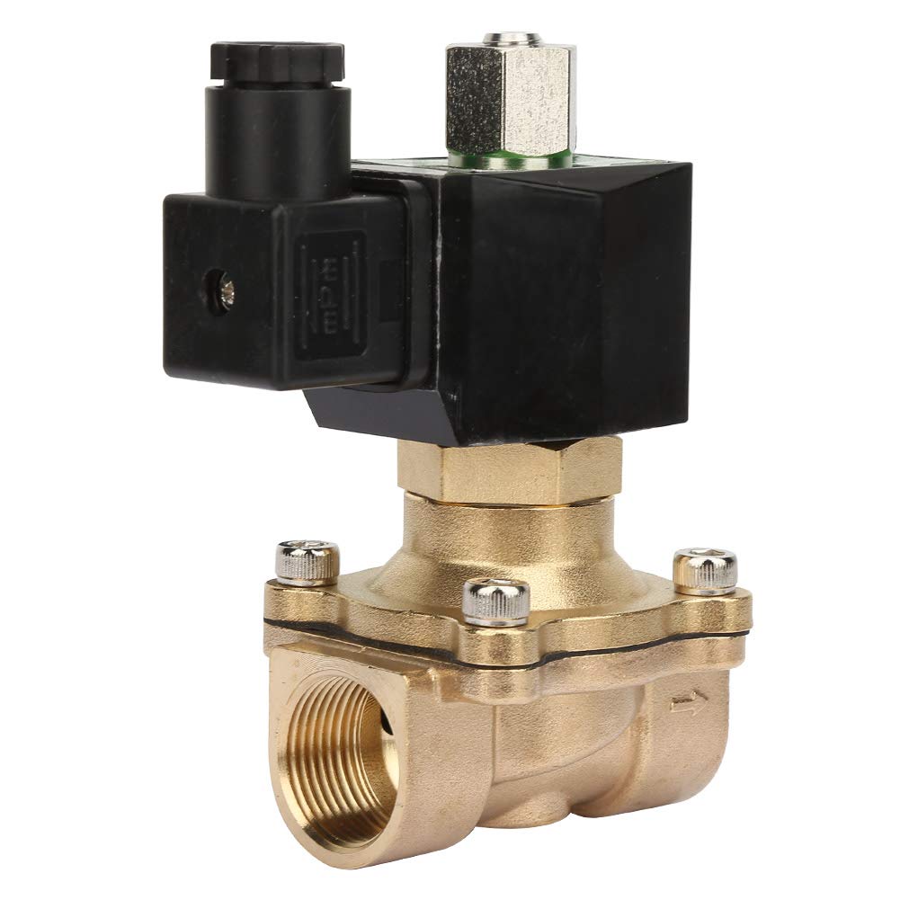 Válvula Solenoide Eléctrica DN20 G3/4 Válvula Electromagnética Resistente A Altas Temperaturas De Latón Para Aire Agua Gas (CC 24 V)