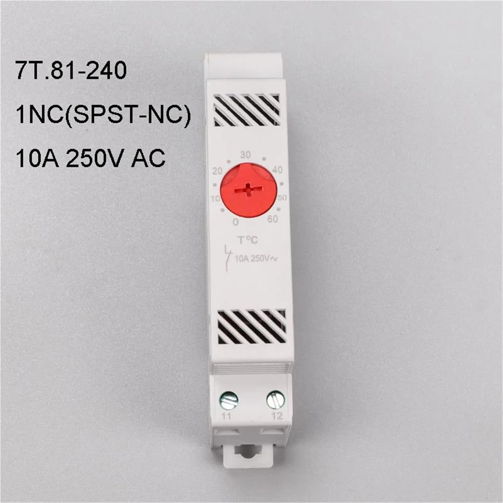 Termostato Regolatore di temperatura industriale for guida DIN (NO e NC)(240 0-60 degree)