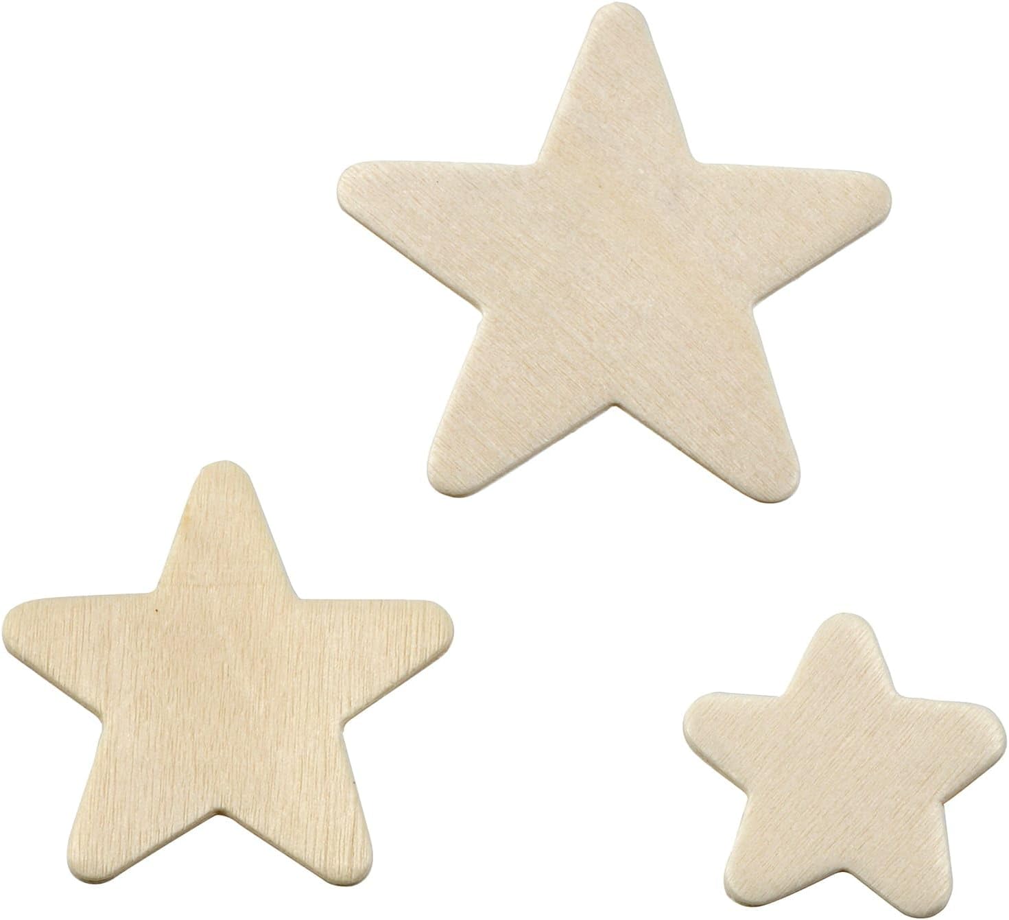 Creatology Wood Stars, 12 Packs: 130 ct. (1,560 Total)