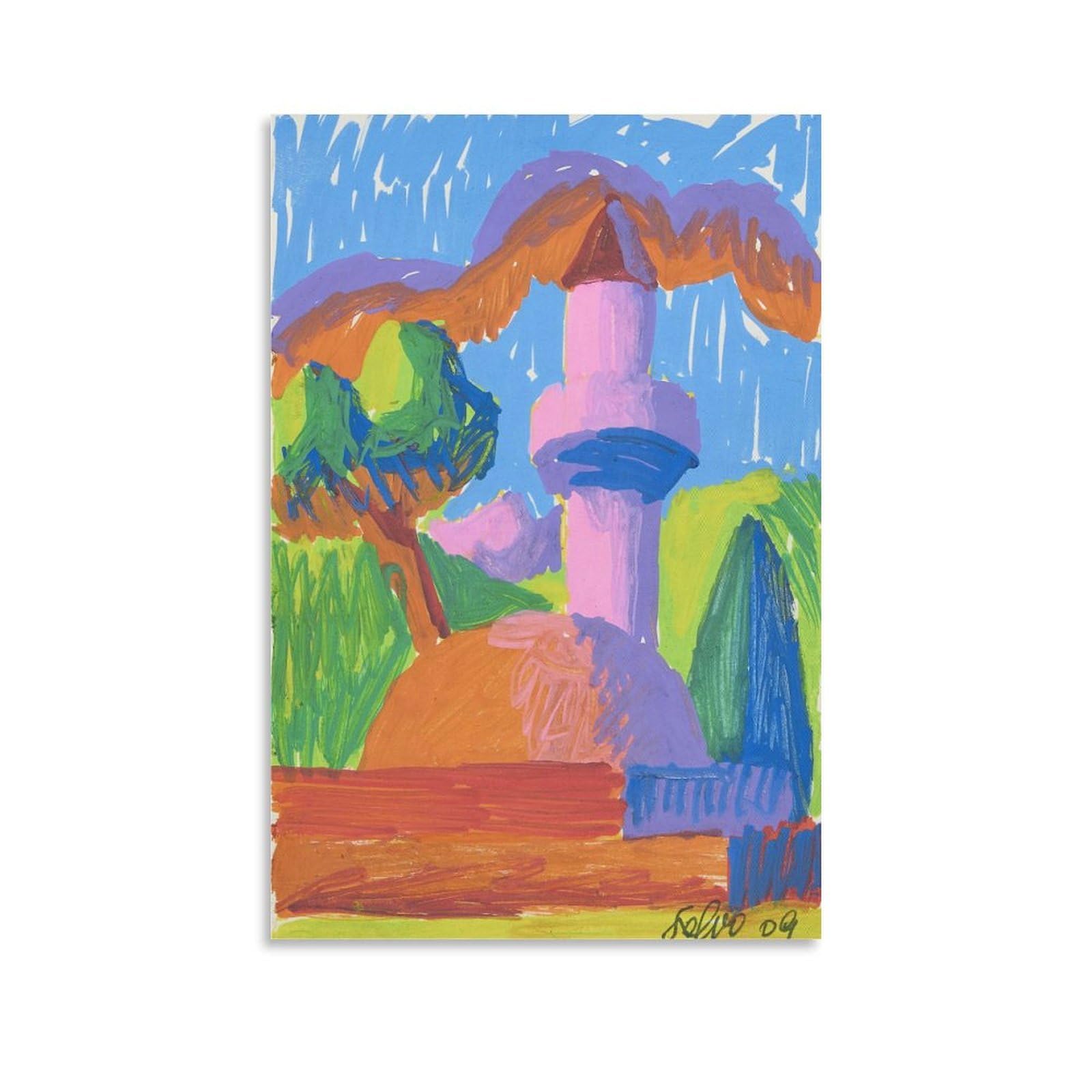 KLAGCBDF SALVO Untitled (2) Posters Wall Art Painting Canvas Prints Decor Poster Artworks 24x36inch(60x90cm)