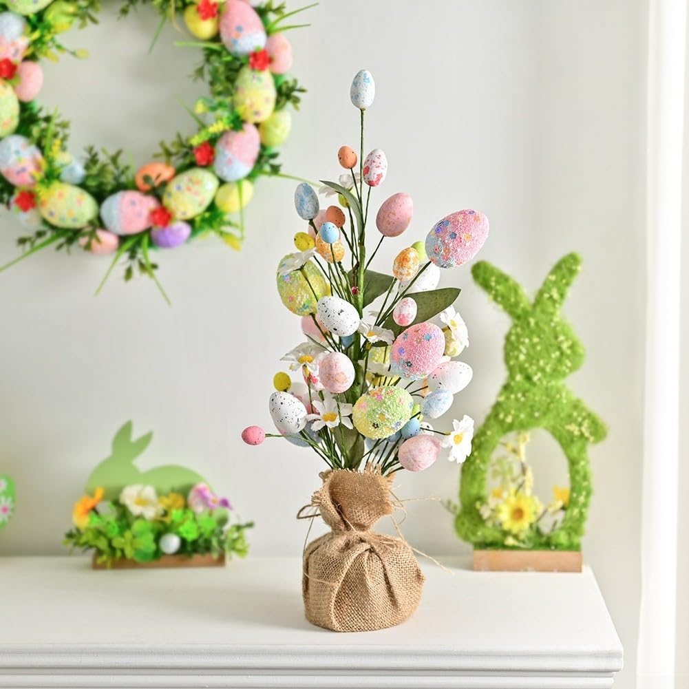 Ramo Uova per pasqua Artificiale 40cm Colorato per decorazione