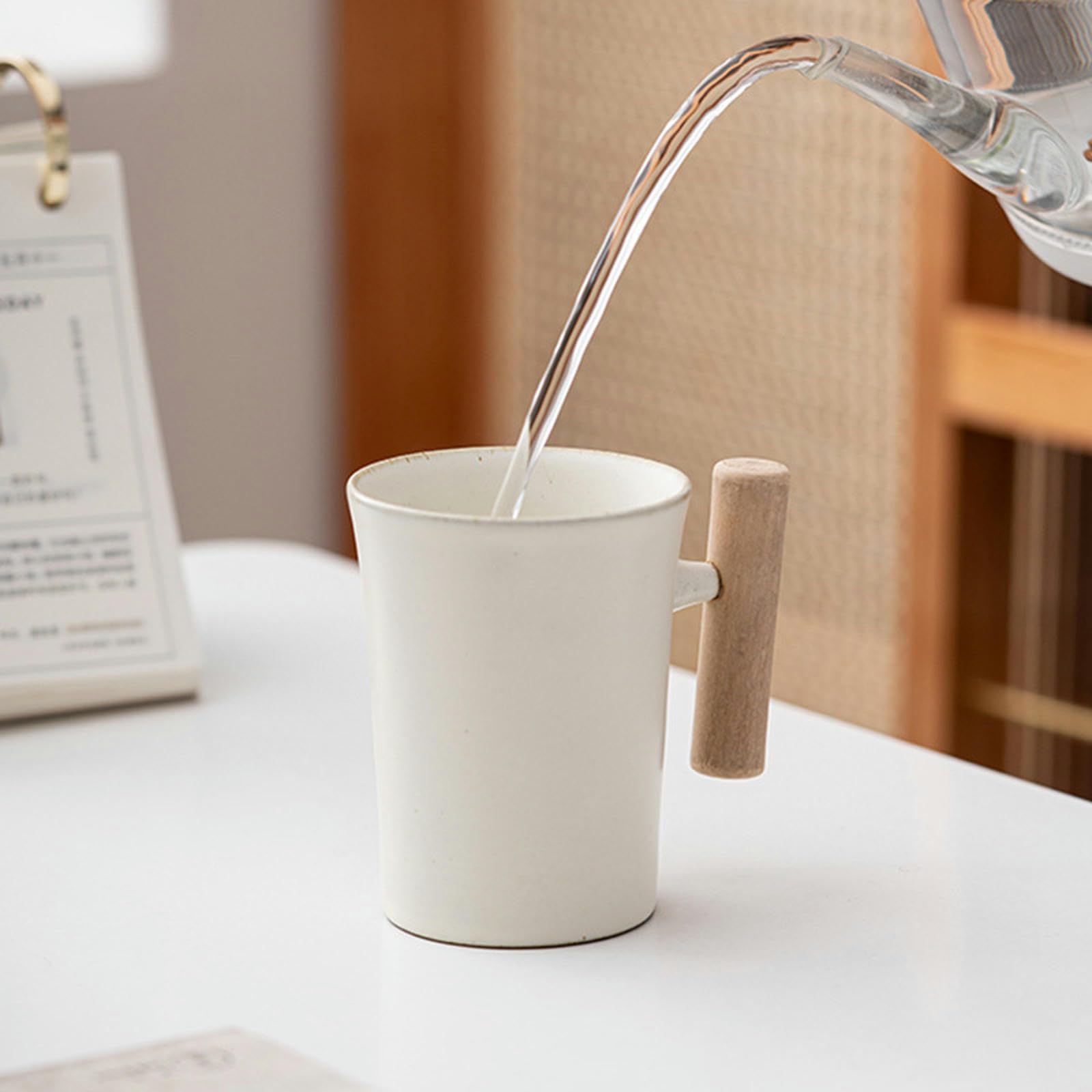 Amazon.com | 300ml/10.14oz Nordic creative wooden handle Coffee