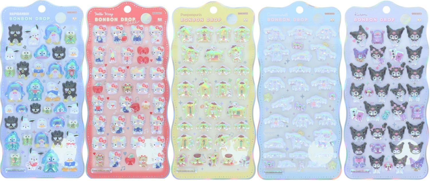 Amazon.co.jp: サンスター文具 ボンボンドロップシール サンリオ3
