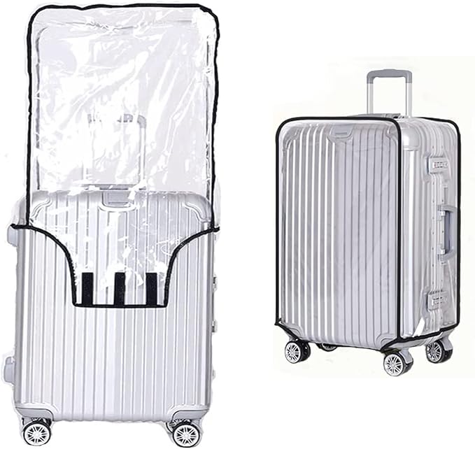 review SEHXIM Clear Luggage Protector Suitcase Cover PVC Luggage Cover Protector Waterproof Suitcase Protector Cover for Spinner Wheels Suitcase Luggage Accessories for Travel (22-Inch)