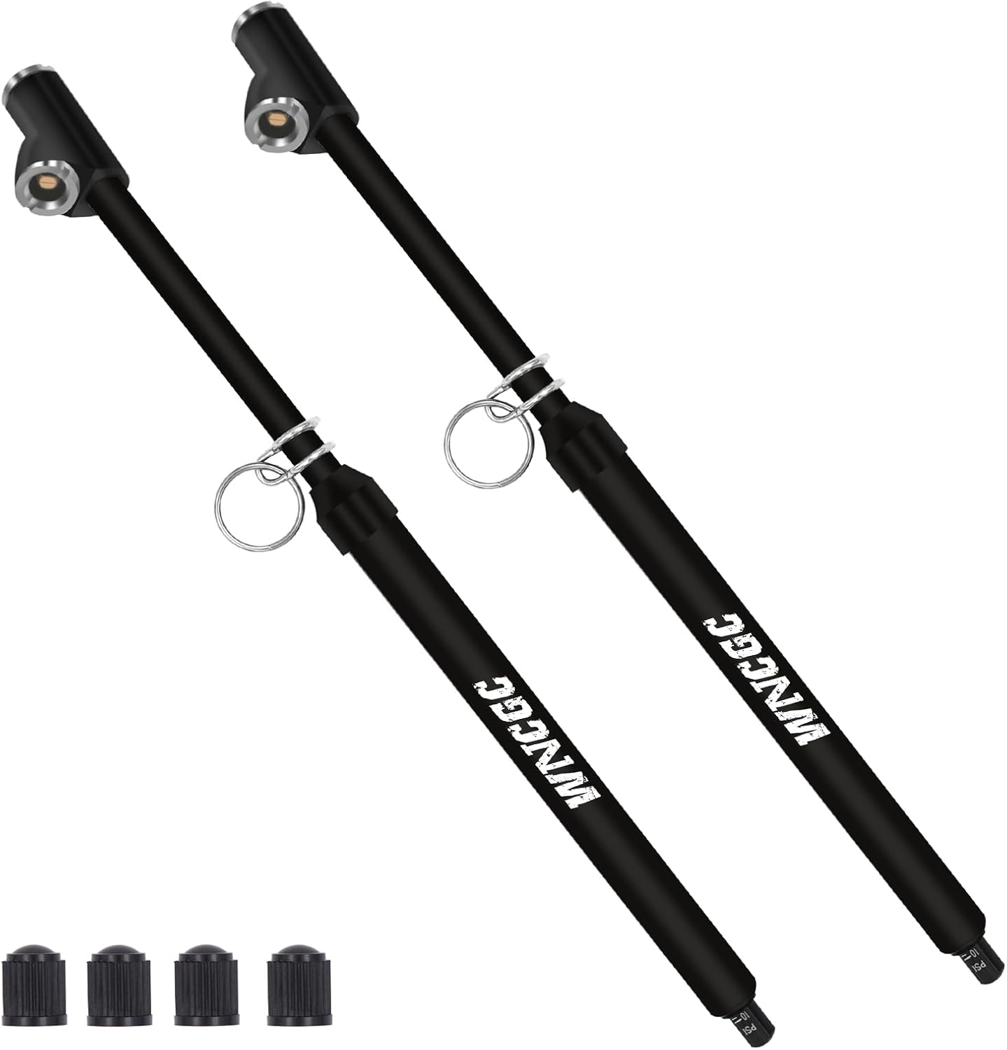 WNCGC Dual Head Tire Pressure Gauge 10-150 PSI Heavy Duty Aluminum 2-Pack for Trucks Cars SUVs RVs