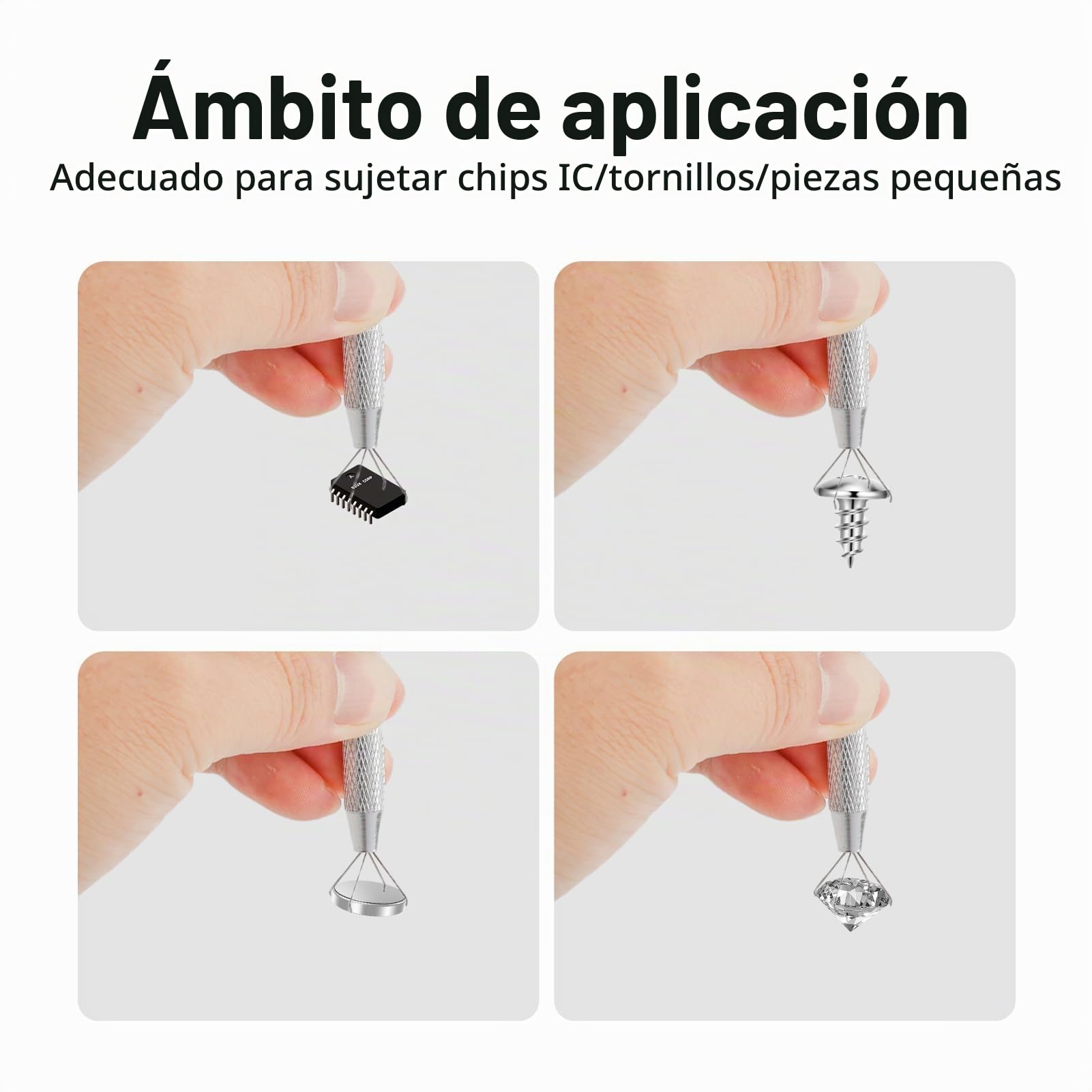 2 piezas de aleación de aluminio Piercing de pinza intercambiable con garras de agarre cuádruples, herramienta de precisión para abrir y apretar cierres de bola