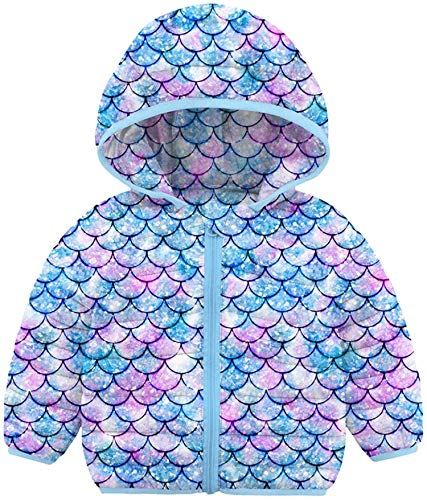 Winter Coats for Kids 3D Print Down Alternative Hoods Baby Girls Coat for 6M-3T