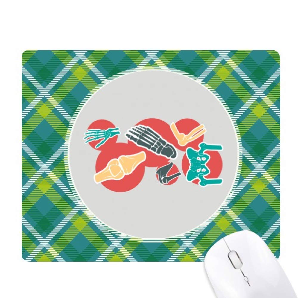 Tapis de souris illustration structure osseuse tapis de bureau pixel vert