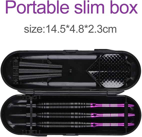 Professional Steel Tip Darts Set – 3 Pack (22g, 23g, 24g, 26g, 27g,) with Brass Barrels, Darts Stems, Flights, 50 Rubber O-Rings, 12 Spring Rings & Dart Sharpener for Dartboard