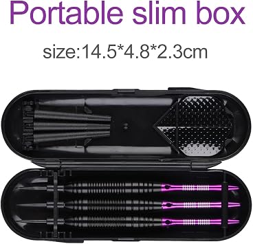 Professional Steel Tip Darts Set – 3 Pack (22g, 23g, 24g, 26g, 27g,) with Brass Barrels, Darts Stems, Flights, 50 Rubber O-Rings, 12 Spring Rings & Dart Sharpener for Dartboard