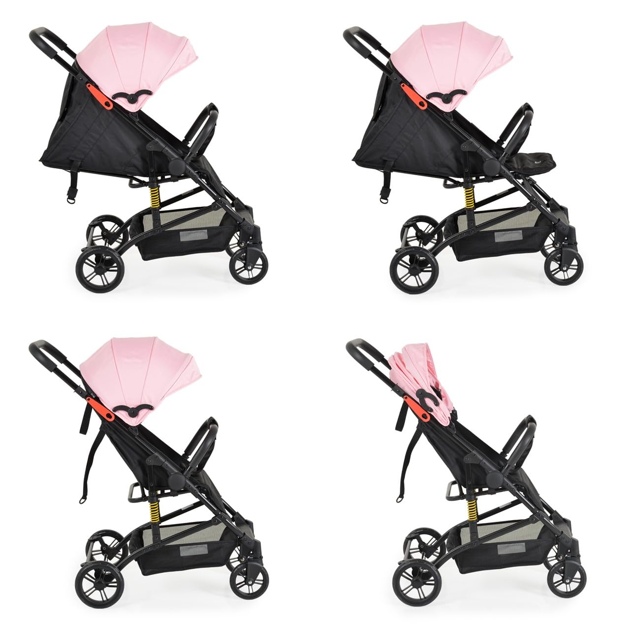 Moni poussette buggy Colibri pliable réglable harnais 5 points dès 6 mois, coloris:rose