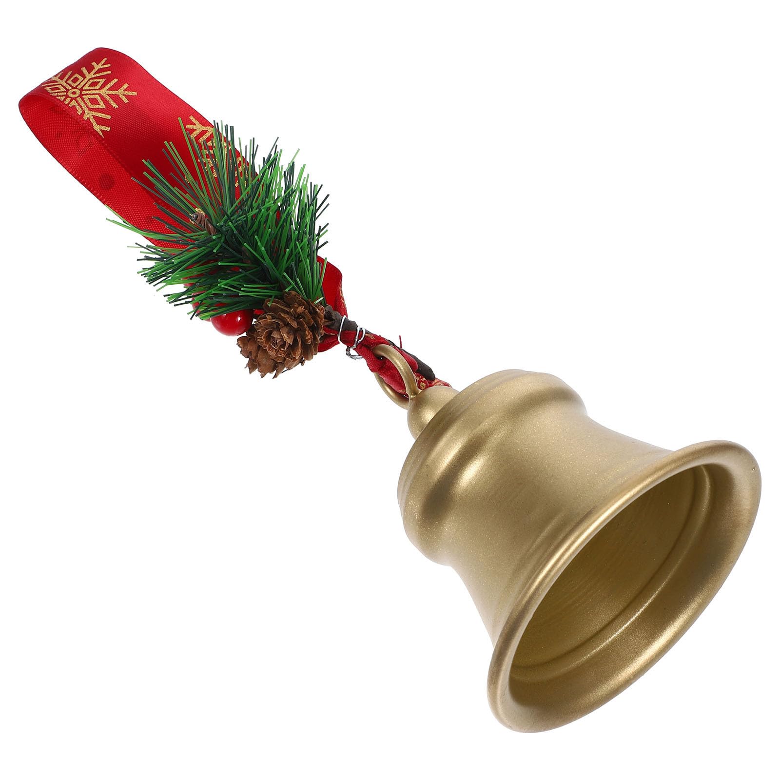 TOYANDONA 4 Piezas Campana Navideña Colgante de Metal Dorado para Árbol de