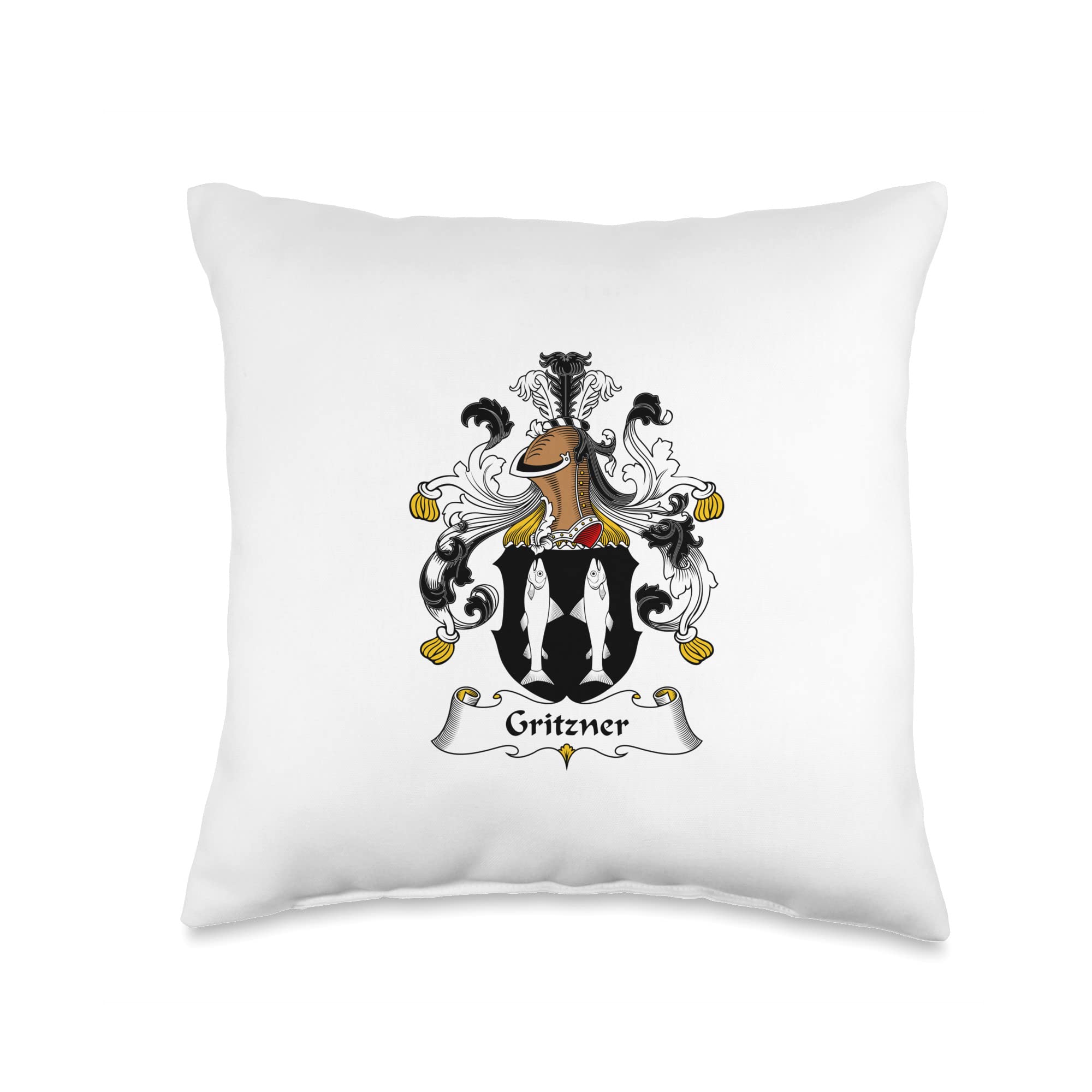 Gritzner Coat of Arms - Family Crest Throw Pillow