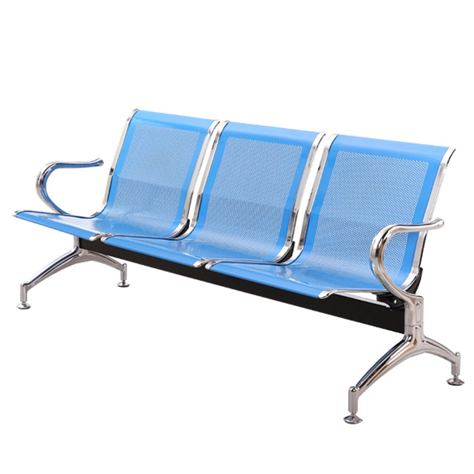 AYCDL 3-Seater Reception Bench with Armrests Comfortable Waiting Room Seating for Airport Office - Stylish & Solution for Guest Comfort
