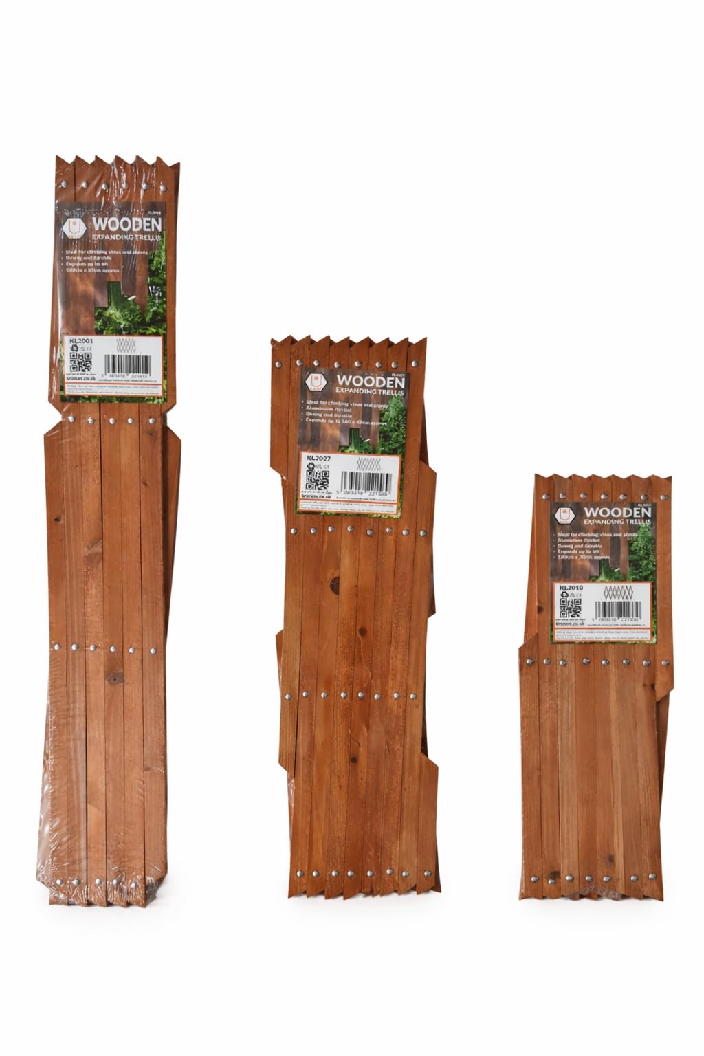 Kanta Wooden Trellis Expanding Garden Panel Extends up to 180cm (6ft), Aluminium Riveted Heavy Duty Trellis, Corrosion Resistant Support for Climbing Plants, Vines & Shrubs – Pack of 2 (180cm x 60cm)