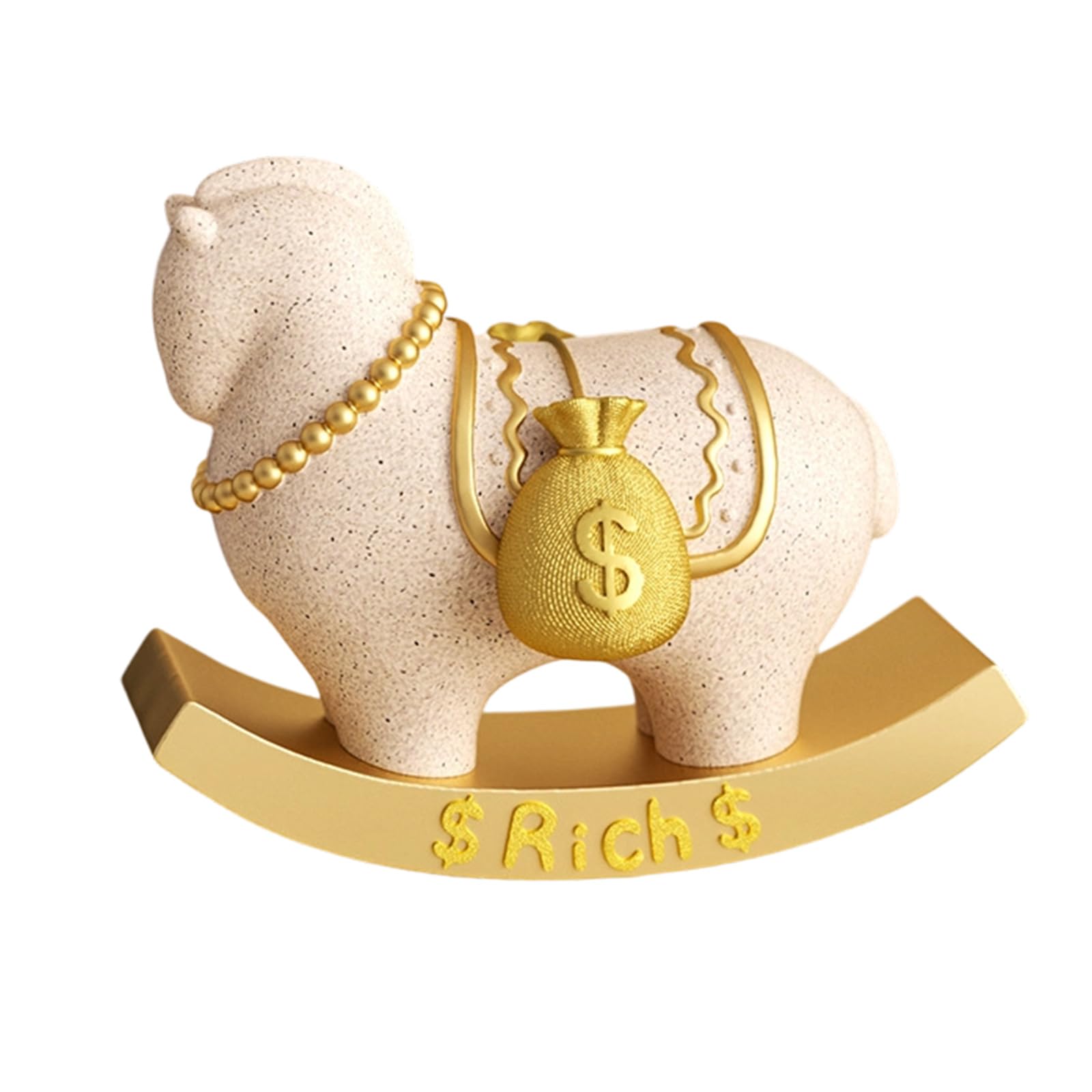 Osniyaw Sand Gold Horse Statue, Resin Ornament, Bring Good Luck, Wealth, Chinese New Year 2026, Gifts, Zodiacs, Horse Statues, Desktop Ornament