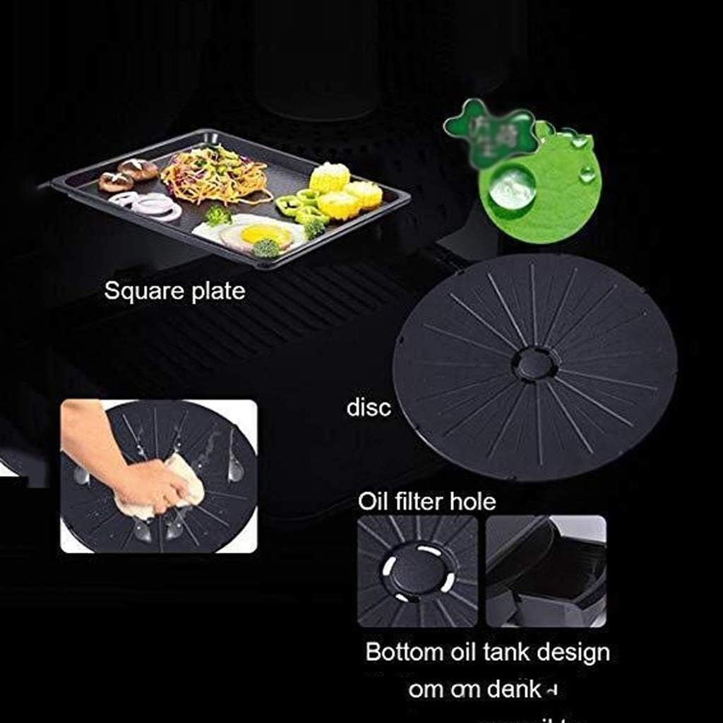 Electric Grill,Non-stick Deep Dish Heavy Duty Skillet Tray Barbecue pot