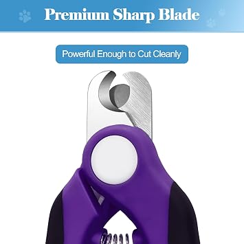 Swihauk Heavy Duty Dog Nail Clippers and Trimmers, Professional Pet Nail Clippers with Nail File for Dogs Cats Small Animal, Claw Clippers with Safety Guard to Prevent Over-Cutting, Purple