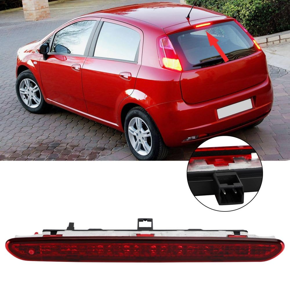 Topteng Third Brake Stop Light Stop Lamp 51974522 Adatto per Fiat Grande Punto Evo 3rd 2012-19