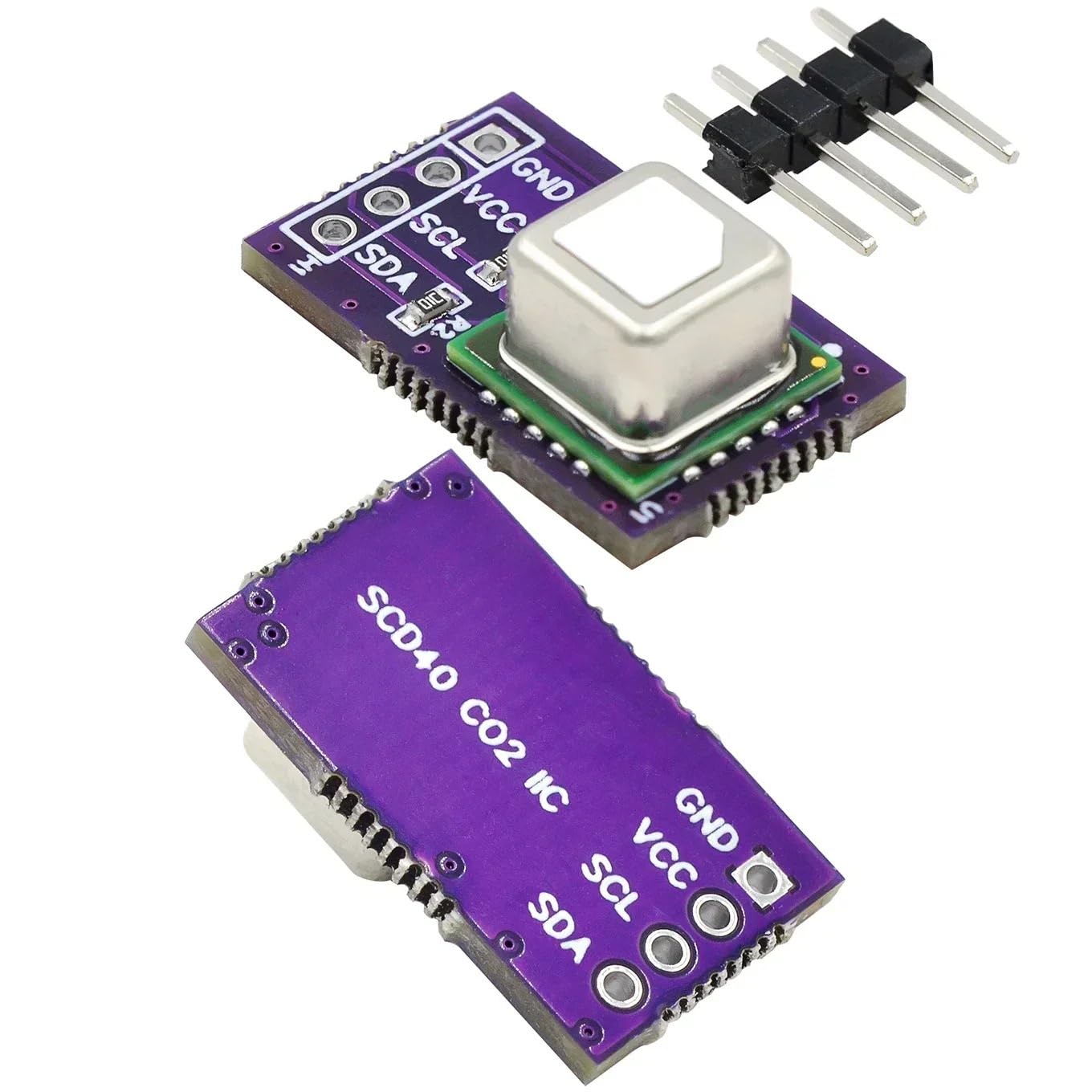 Le module de capteur de gaz SCD40 SCD41 détecte la température et l'humidité du dioxyde de carbone CO2 dans un seul capteur, Communication I2C(SCD41 Blue plate)