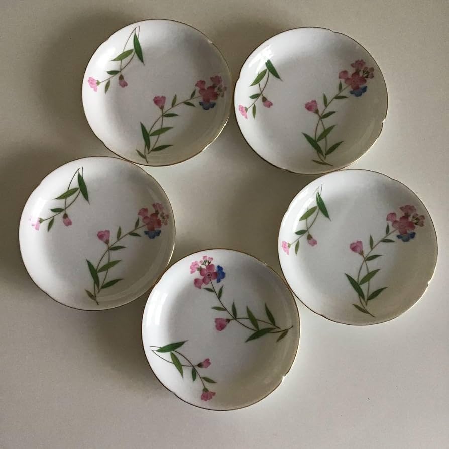 龍峰窯 祥瑞花丸紋むすび皿 5枚 取り皿 和食器 金彩 龍峰窯 祥瑞花丸紋むすび皿 5枚 取り皿 和食器 金彩