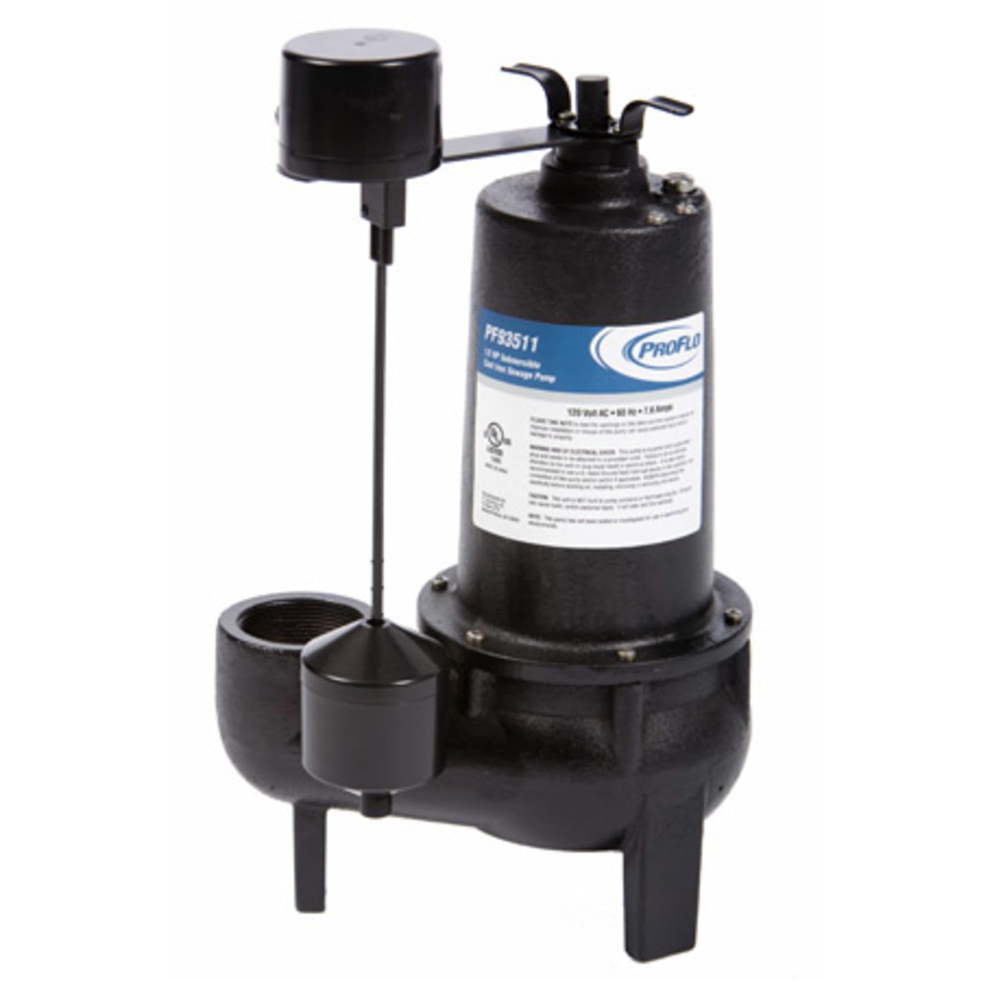 メルミル2402 PROFLO PF93511 1/2 HP Cast Iron Sewage Pump with Vertical