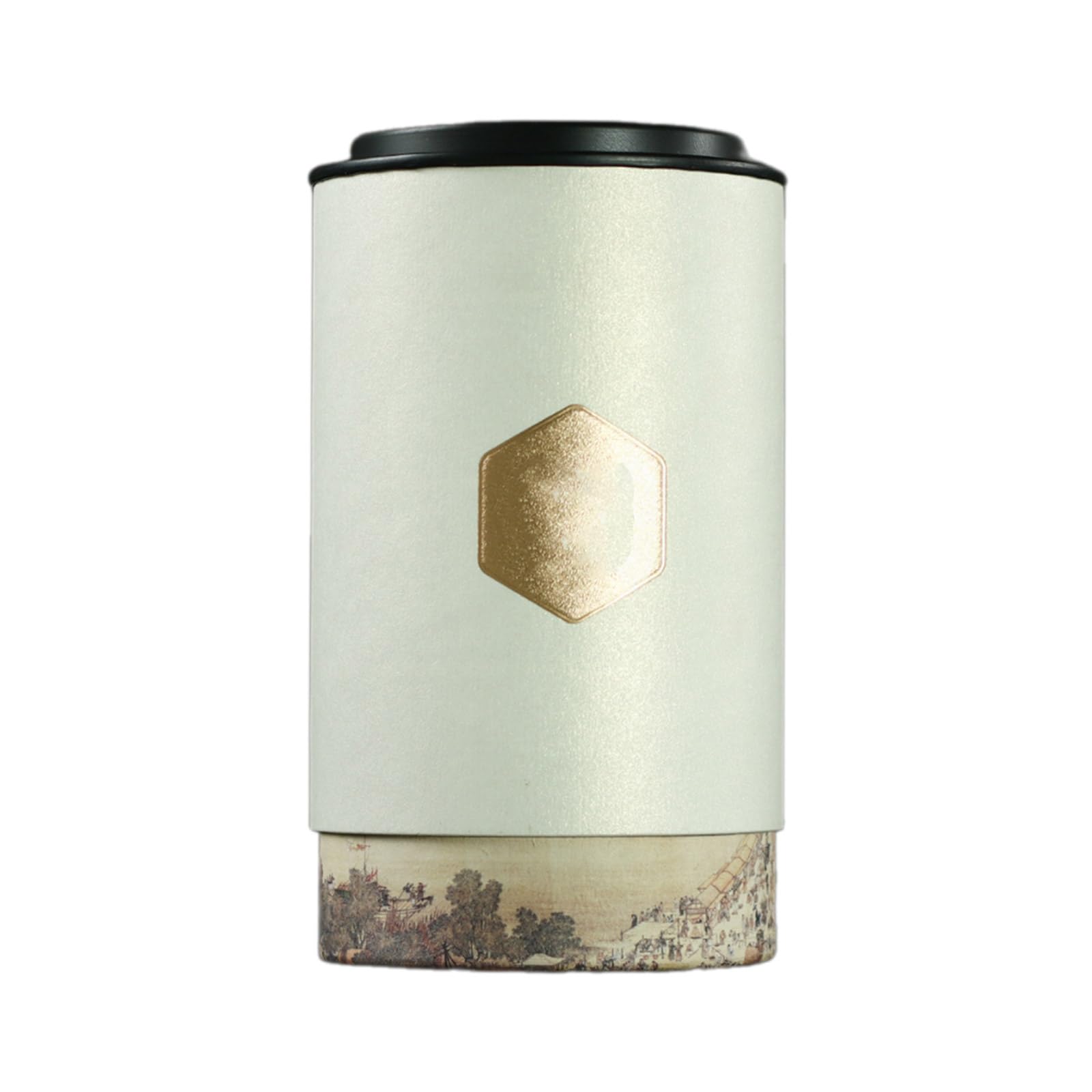 Elnwnnkc White Tea Organizers Chinese Culture Tea Canister Small Containers Paper Storage Jar Great For Friendly Organizers