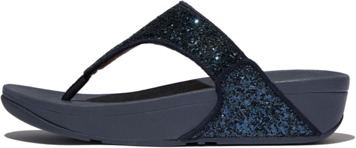 FitFlop Lulu Multi-Tonal Glitter Toe-Post Sandals - Image 6