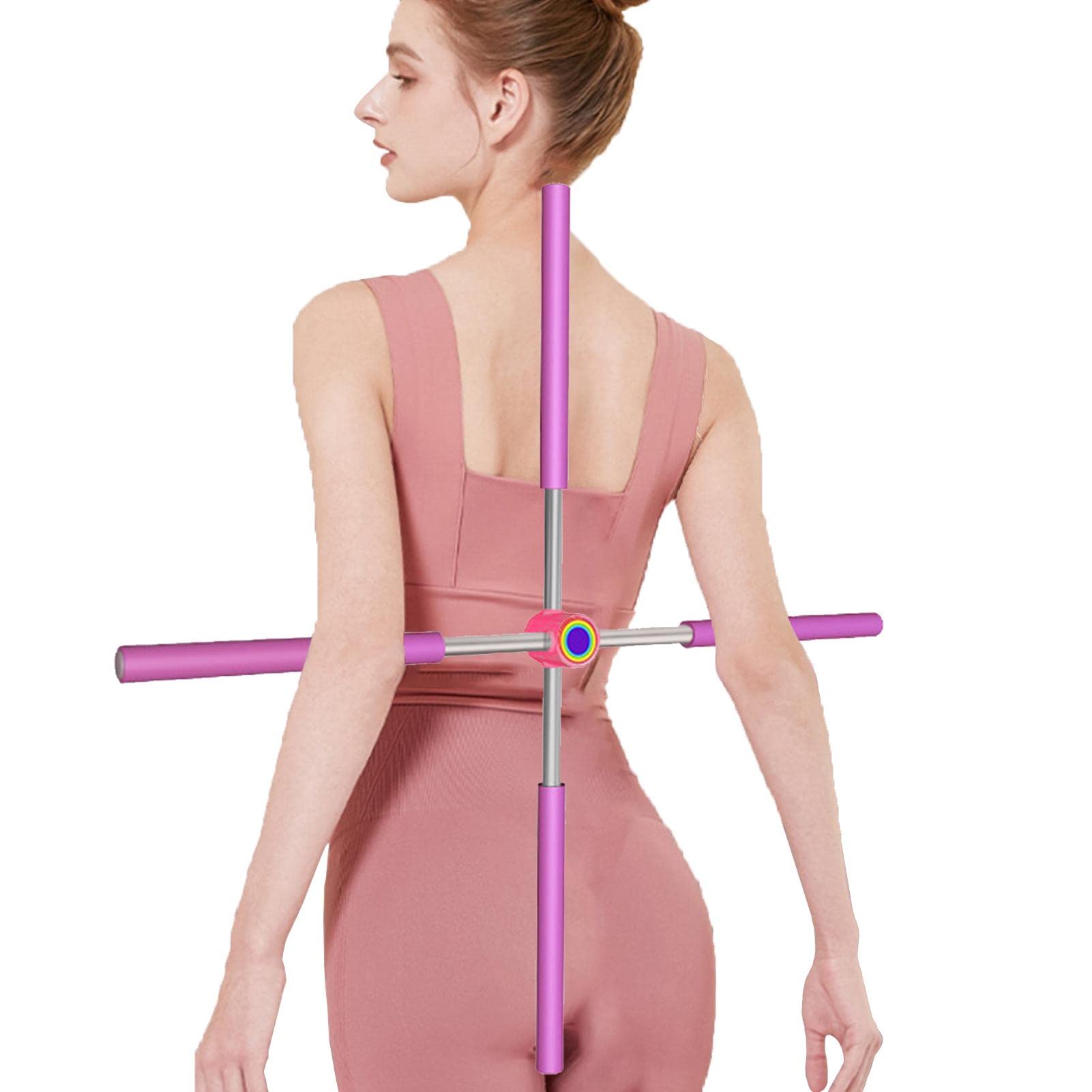 Posture Corrector Yoga Sticks - Humpback Correction Sticks Stretching Tool - Retractable Design Humpback Correction Stick for Adult and Child, Open Shoulder, Back Straightener