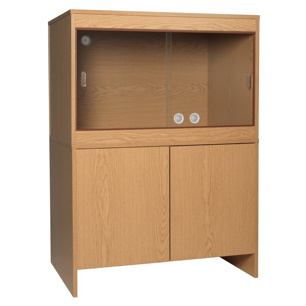 HabiStat - Oak Cabinet - L91 x D61 x H66cm (36 x 24 x 26") - Simple Set Up - Vivarium Accessories - Safely Store Reptile Essentials - Durable Design - Suitable For Vivariums