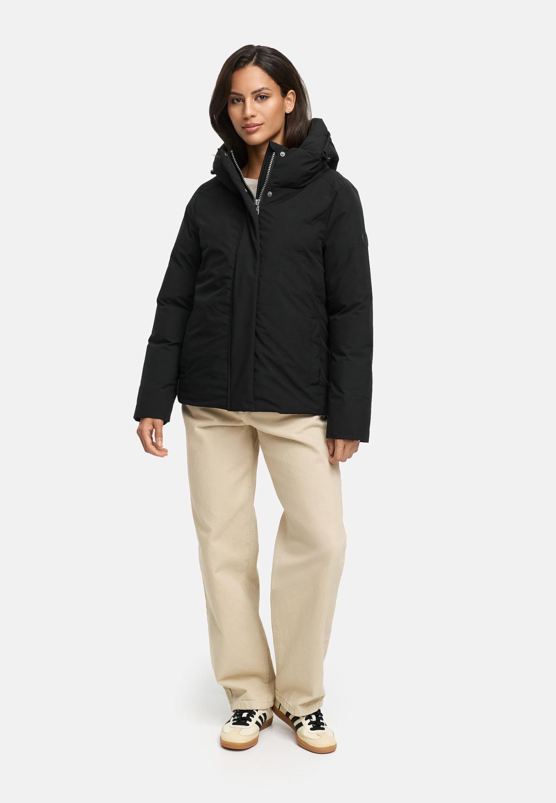 MARIKOO Giacca invernale calda da donna con cappuccio regolabile Yeminaa 16 XS-3XL