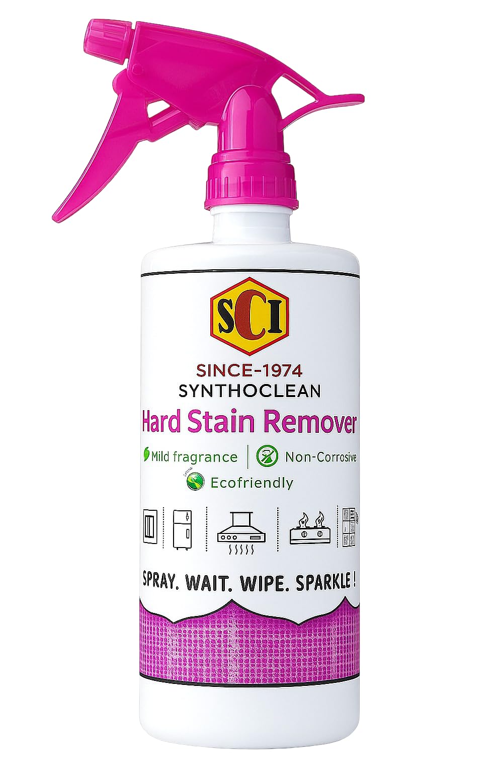 Multi-Surface Hard Stain Remover Spray (500 ml) | 100% Ecofriendly | perfectly cleans Stove, Chimney, Walls, Switch Board, Kitchen burner, Removes all the greasy, oily stains and many more...-image-9