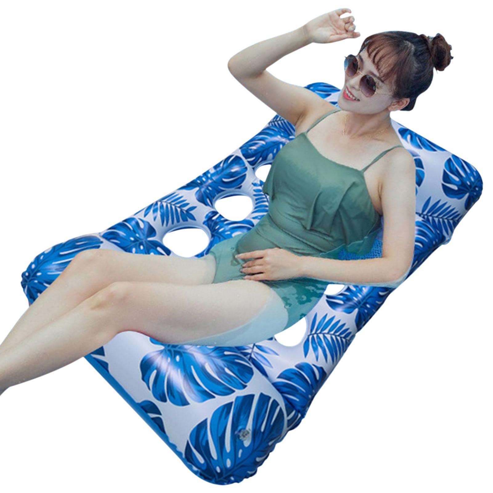 Galleggiante per piscina per coppie, per adulti, per 2 persone, per adulti | Gambe ispessite in PVC con tasca, 2 portabevande - Schienale gonfiabile, durevole, grande galleggiante
