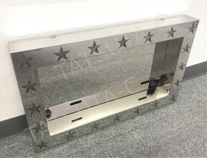 大型ナンバー枠　字光式対応　丸棒巻　ルーバー仕様　デコトラ　鏡面　レトロ　値下げ 楽天市場】【送料無料】【大型車用 字光式OK♪ 60角おこし