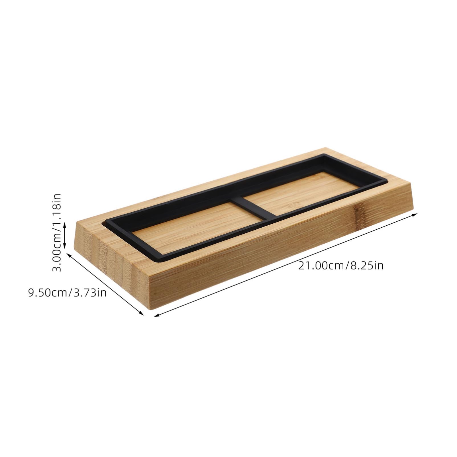 Base in Legno per Pietra per Affilare con Supporto in Silicone Antiscivolo 180x60x30 mm, Accessorio Stabile per Affilatura Lame